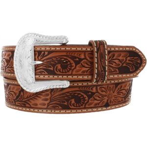 Floral Hand Tooled Belt - Brighton