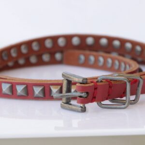 RED LEATHER BELT,