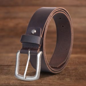 Men’s Top Grain Leather Belts Casual Jeans Solid Belts for Men 1.5inch Width Black Brown Tan Jeans High Quality Buckle UK seller