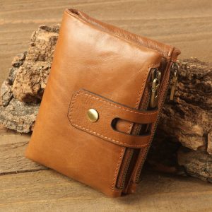 Personalized RFID Wallet, Handmade Leather Gift for Him & Her