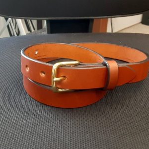 Handmade Chestnut Full-Grain Leather Belt