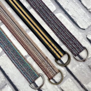 Unisex Cotton Webbing D-Ring Belt, 4 Colors Available Choose Color, 1.5" Colorful Canvas Belt,
