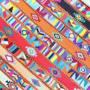 Authentic Handmade SILK Leather Braided UNISEX Belt, Colorful Woven Design with Buckle and Loop