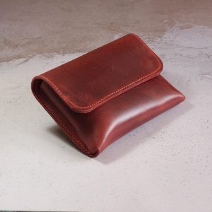 Personalized Leather Tech Organizer Pouch: Cable Cord Case, Small Items Bag