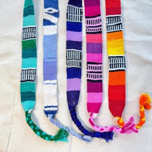 Handwoven Guatemalan Toto belts, tassel ends, Special Colors! belt, hat or trim fabric