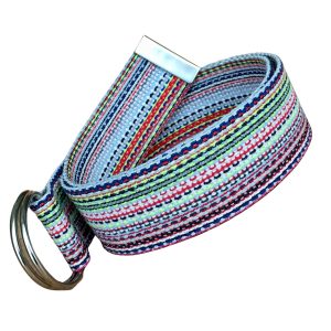 Colorful Unisex Woven Belt, D Ring 1.5" Canvas belts, Cotton Webbing Belt for all Seasons, Gift For Women or Men,