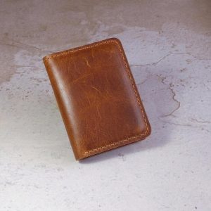 Personalized Leather Bifold Wallet: Minimalist Card Holder