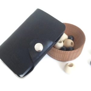 Black leather card case Brown leather card holder Pocket leather wallet Credit card organizer Calling card case 24 slot Leather slim wallet