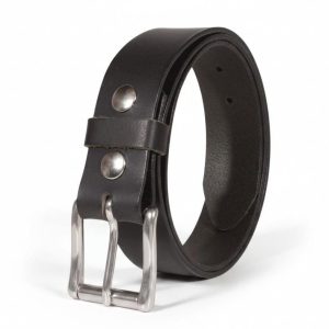 Men's Full Grain Buffalo Hide Leather Belt Amis Handmade Vegetable Oil Tan 1.5" Width