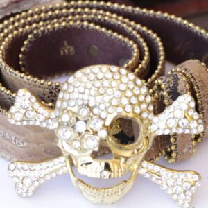 SKULL LEATHER BELT
