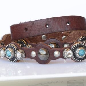 BROWN Skinny Leather belt