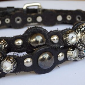 Skinny brown leather belt