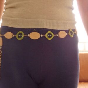 Woven leather belt